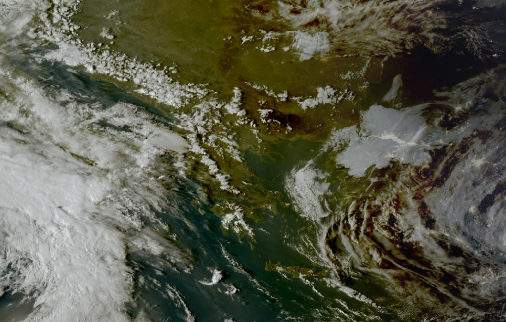 Τελευταία δορυφορική εικόνα νεφοκάλυψης