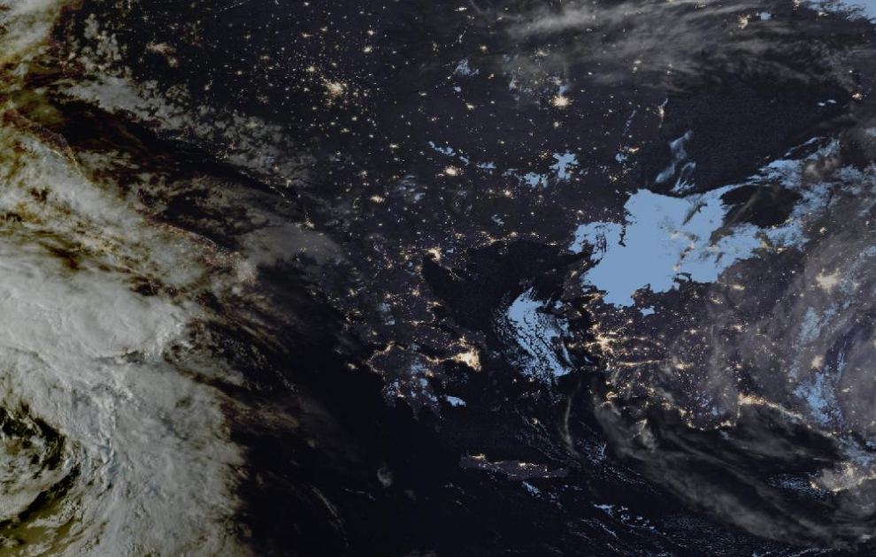 Τελευταία δορυφορική εικόνα νεφοκάλυψης