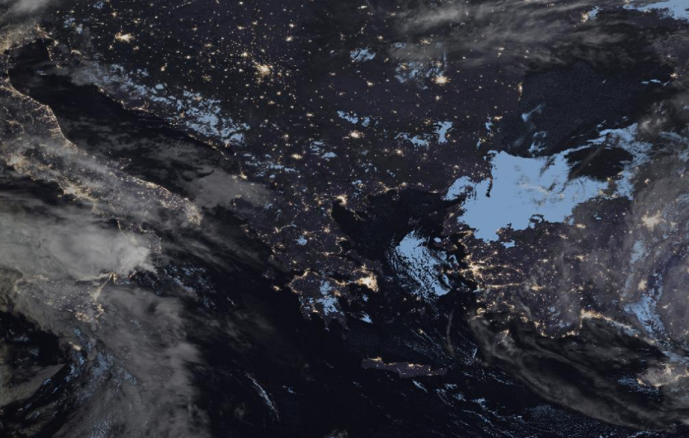 Τελευταία δορυφορική εικόνα νεφοκάλυψης