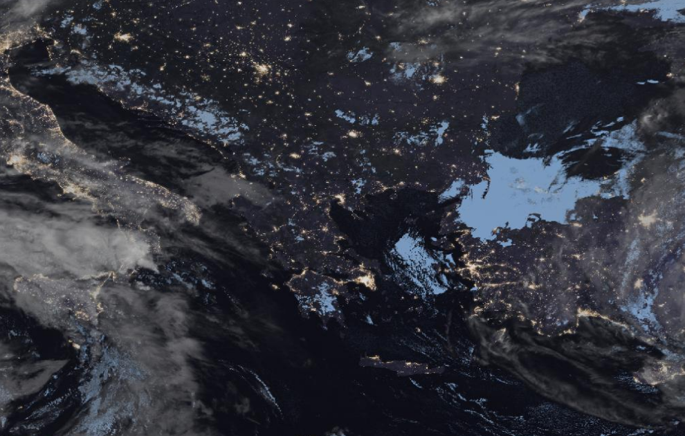 Τελευταία δορυφορική εικόνα νεφοκάλυψης