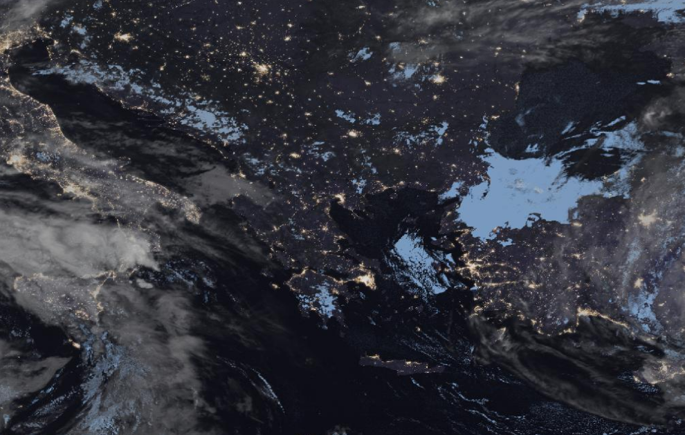 Τελευταία δορυφορική εικόνα νεφοκάλυψης