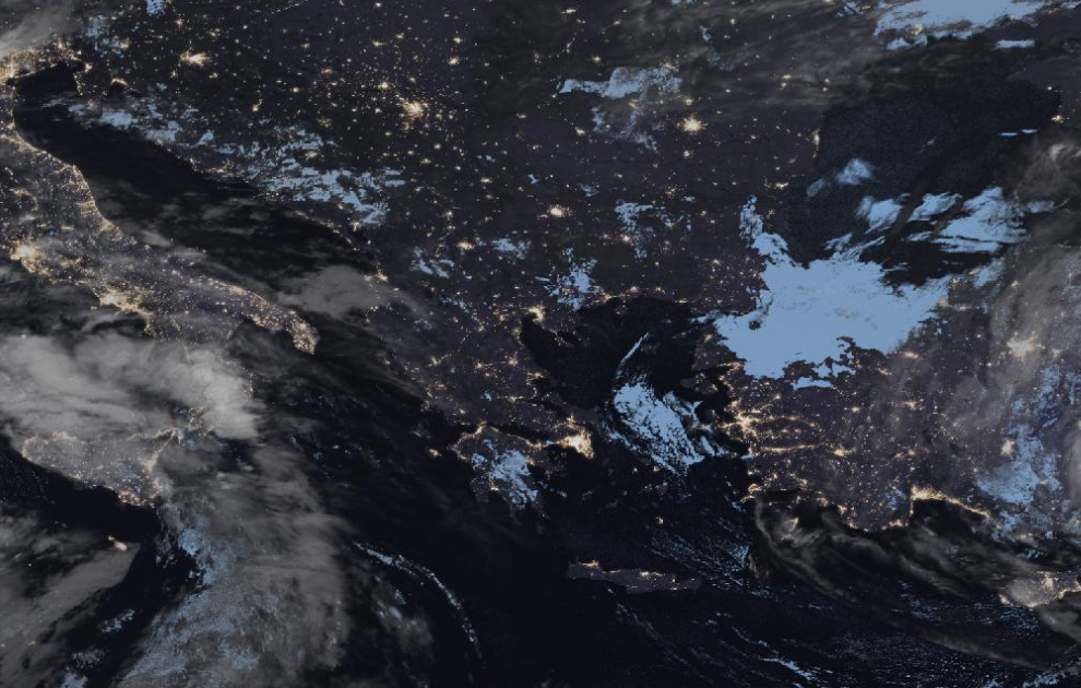 Τελευταία δορυφορική εικόνα νεφοκάλυψης