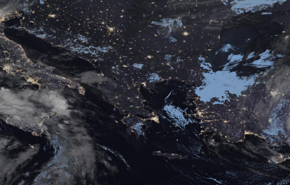 Τελευταία δορυφορική εικόνα νεφοκάλυψης