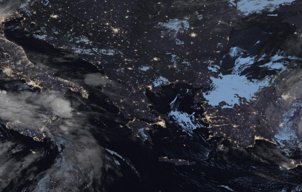 Τελευταία δορυφορική εικόνα νεφοκάλυψης