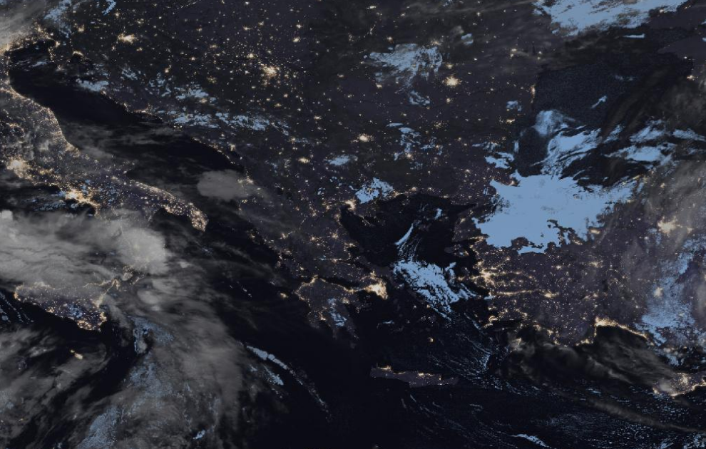 Τελευταία δορυφορική εικόνα νεφοκάλυψης