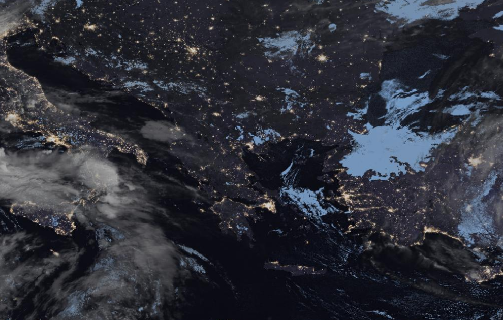 Τελευταία δορυφορική εικόνα νεφοκάλυψης