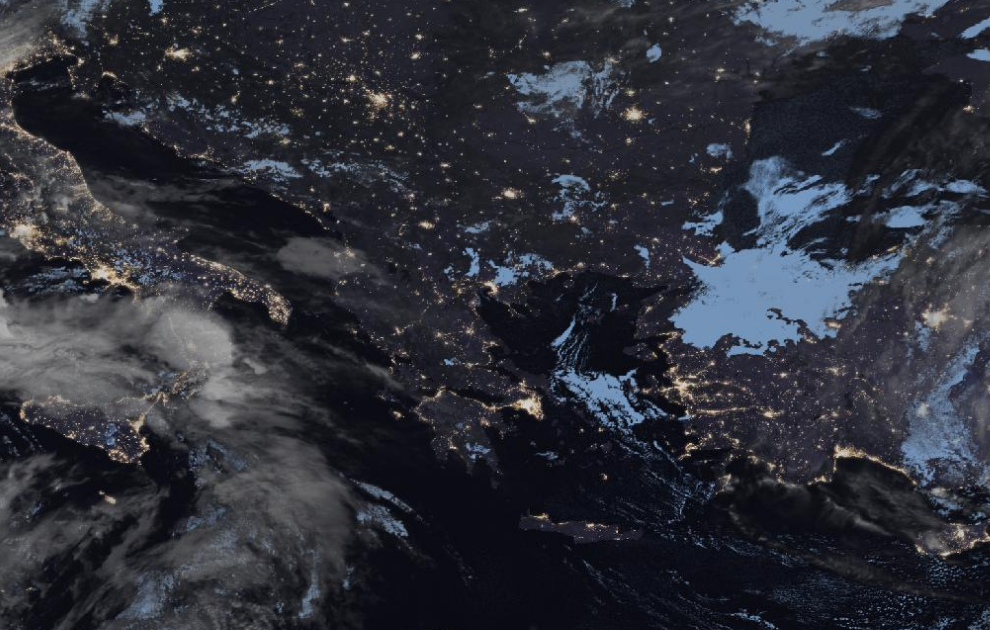 Τελευταία δορυφορική εικόνα νεφοκάλυψης