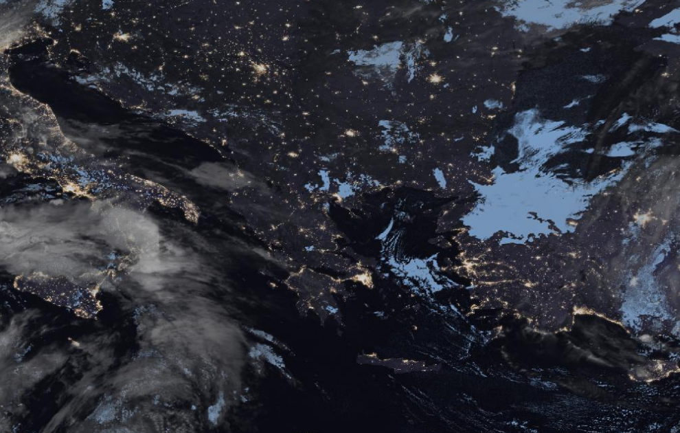 Τελευταία δορυφορική εικόνα νεφοκάλυψης