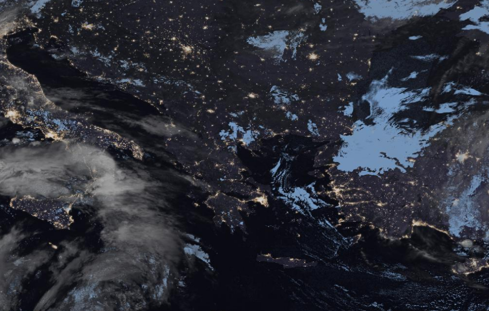 Τελευταία δορυφορική εικόνα νεφοκάλυψης