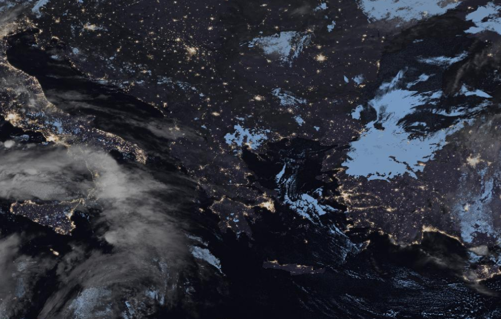 Τελευταία δορυφορική εικόνα νεφοκάλυψης