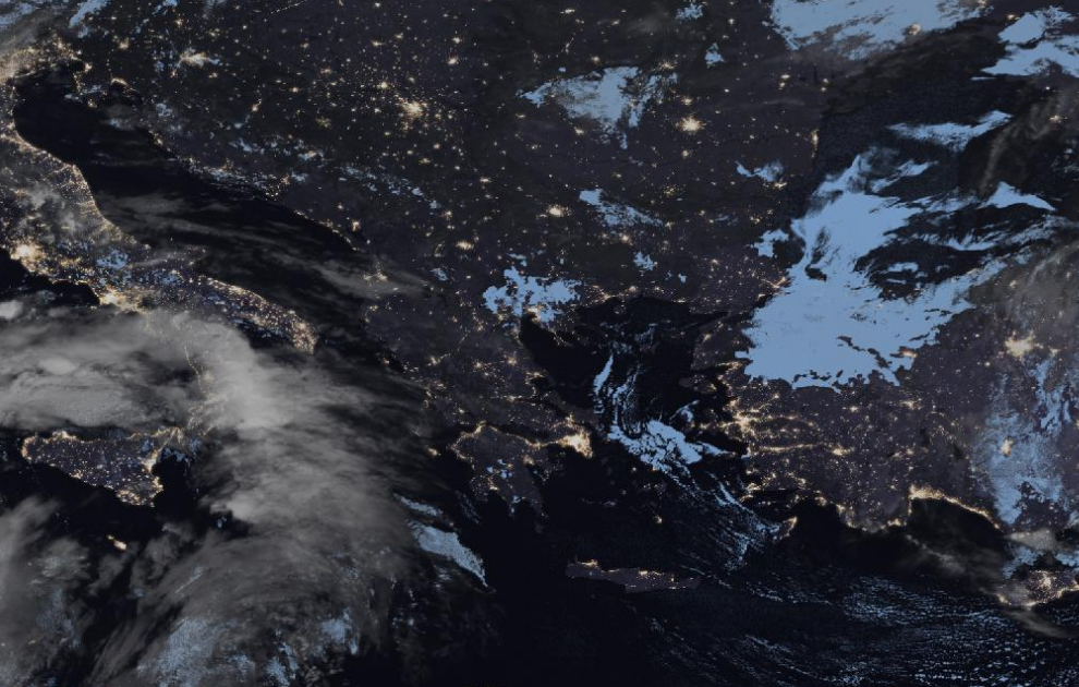 Τελευταία δορυφορική εικόνα νεφοκάλυψης