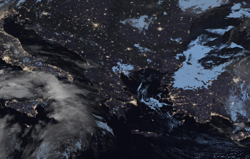 Τελευταία δορυφορική εικόνα νεφοκάλυψης