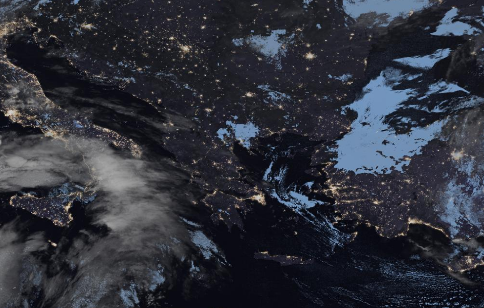 Τελευταία δορυφορική εικόνα νεφοκάλυψης