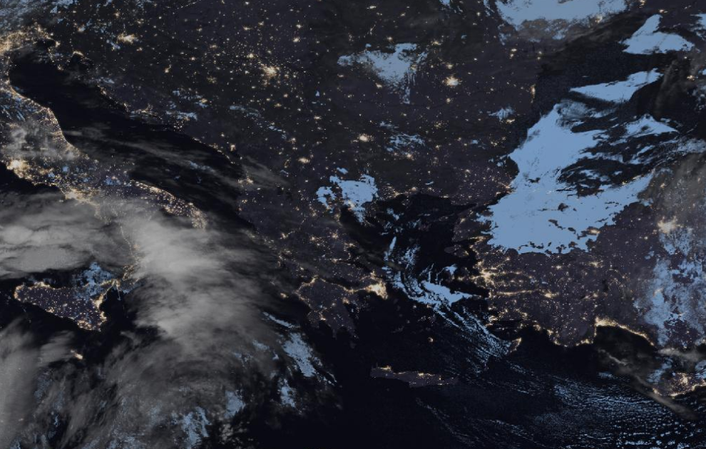 Τελευταία δορυφορική εικόνα νεφοκάλυψης