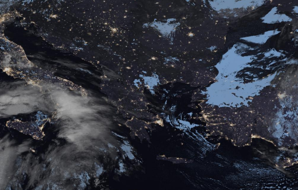 Τελευταία δορυφορική εικόνα νεφοκάλυψης