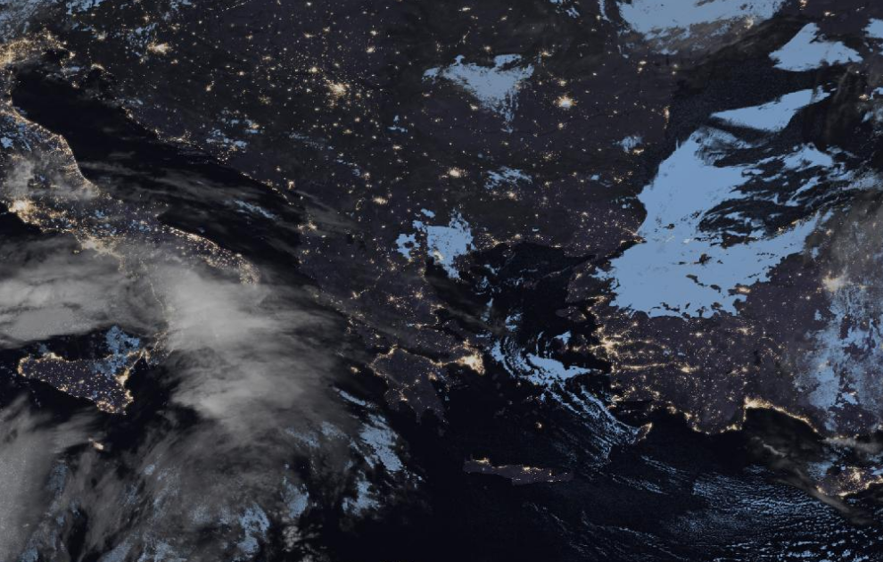 Τελευταία δορυφορική εικόνα νεφοκάλυψης