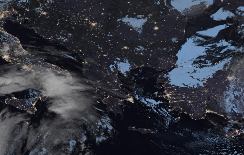 Τελευταία δορυφορική εικόνα νεφοκάλυψης