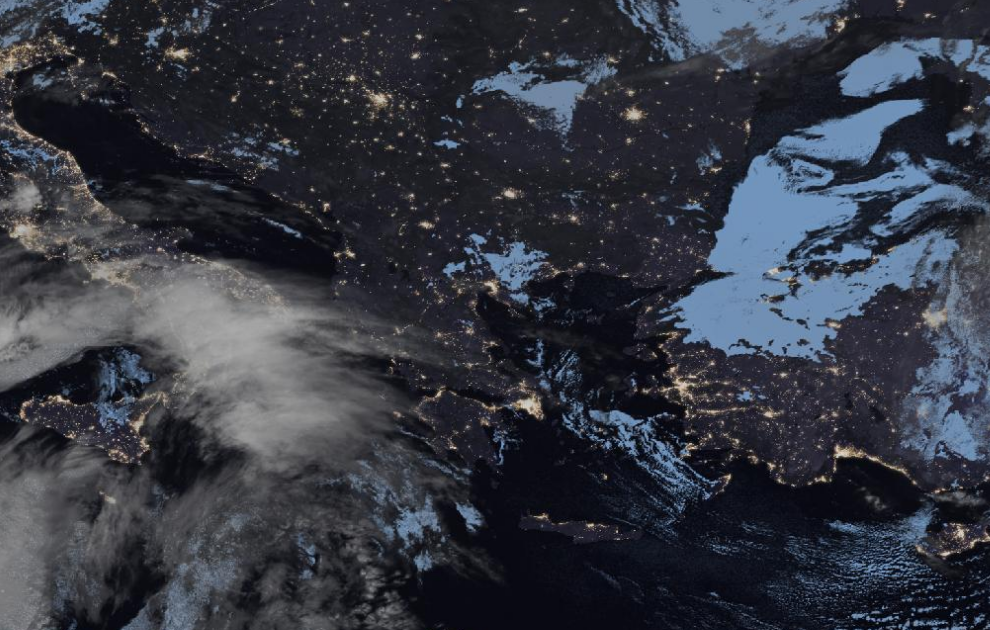 Τελευταία δορυφορική εικόνα νεφοκάλυψης