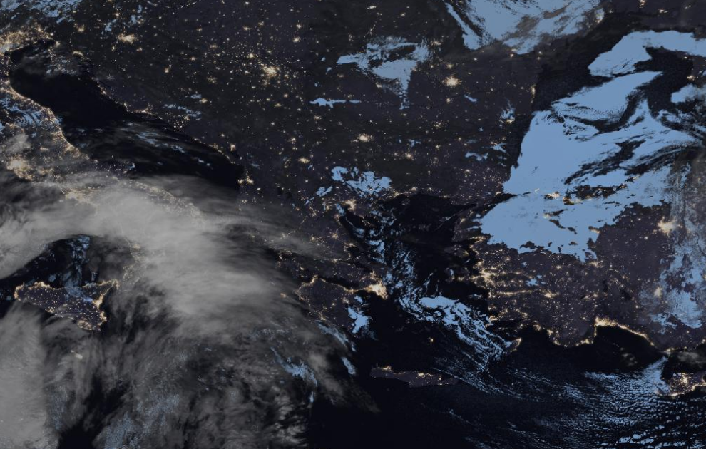 Τελευταία δορυφορική εικόνα νεφοκάλυψης