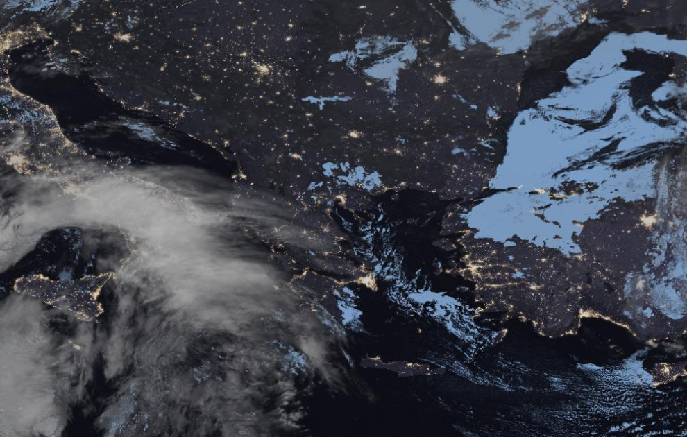 Τελευταία δορυφορική εικόνα νεφοκάλυψης