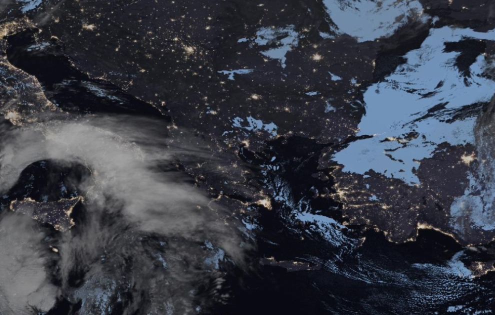 Τελευταία δορυφορική εικόνα νεφοκάλυψης