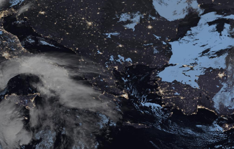 Τελευταία δορυφορική εικόνα νεφοκάλυψης