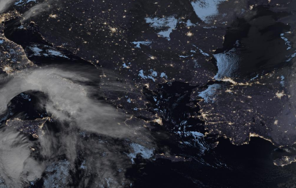 Τελευταία δορυφορική εικόνα νεφοκάλυψης