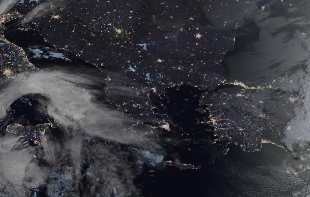 Τελευταία δορυφορική εικόνα νεφοκάλυψης