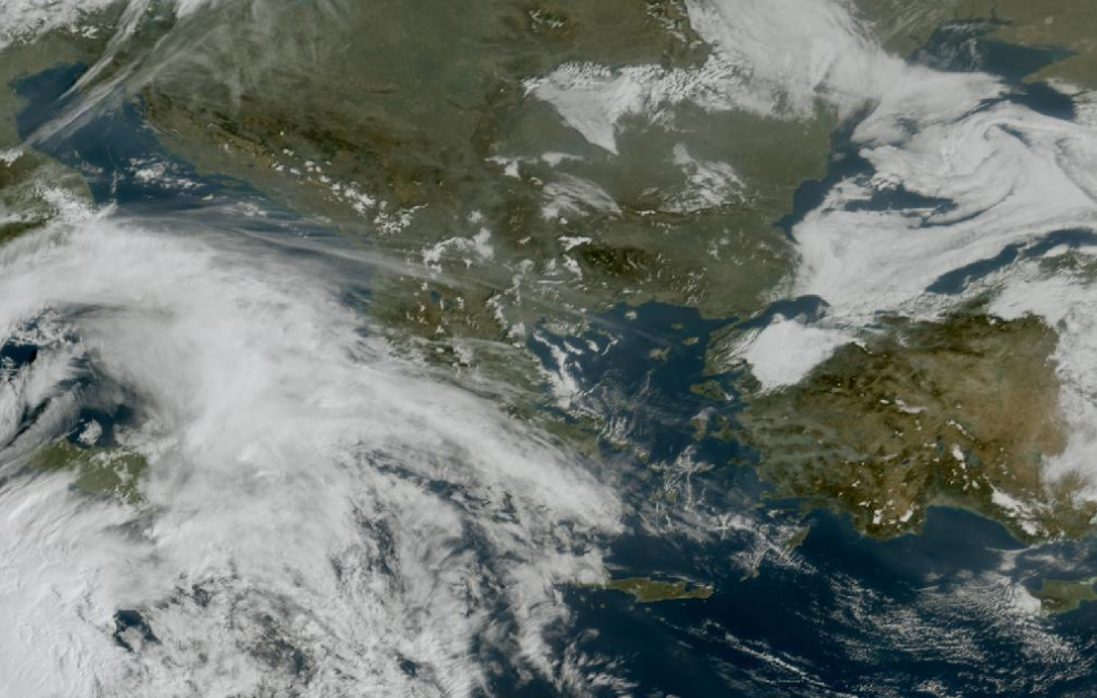 Τελευταία δορυφορική εικόνα νεφοκάλυψης