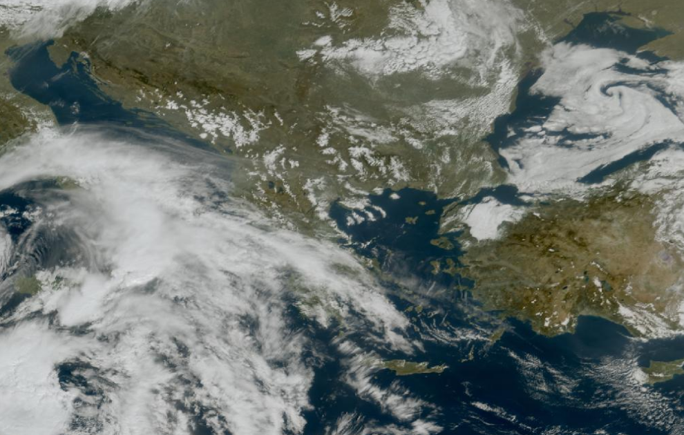 Τελευταία δορυφορική εικόνα νεφοκάλυψης