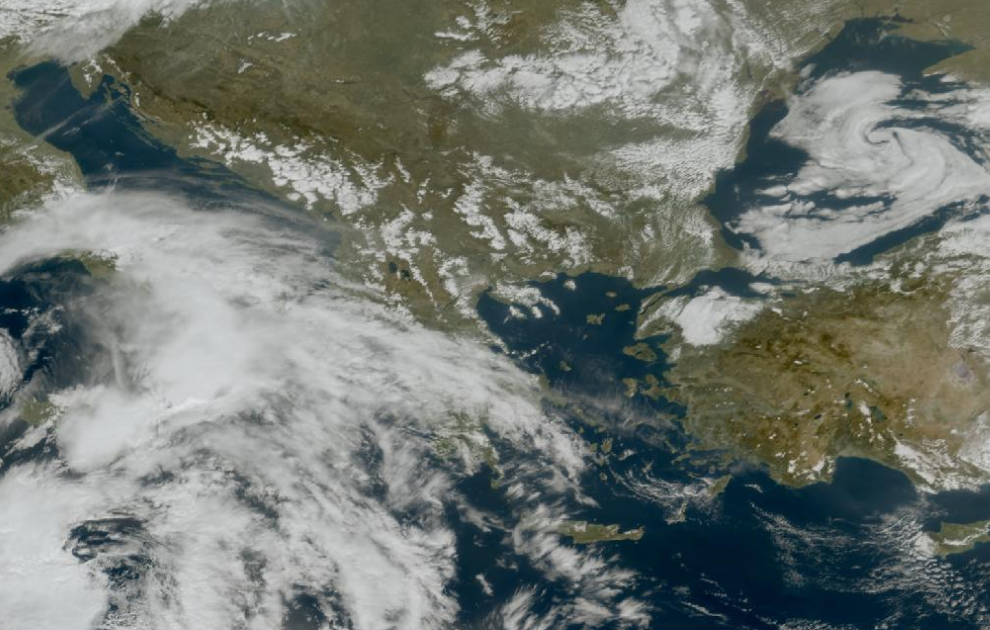 Τελευταία δορυφορική εικόνα νεφοκάλυψης