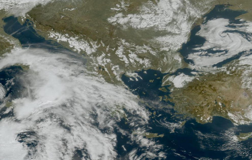 Τελευταία δορυφορική εικόνα νεφοκάλυψης