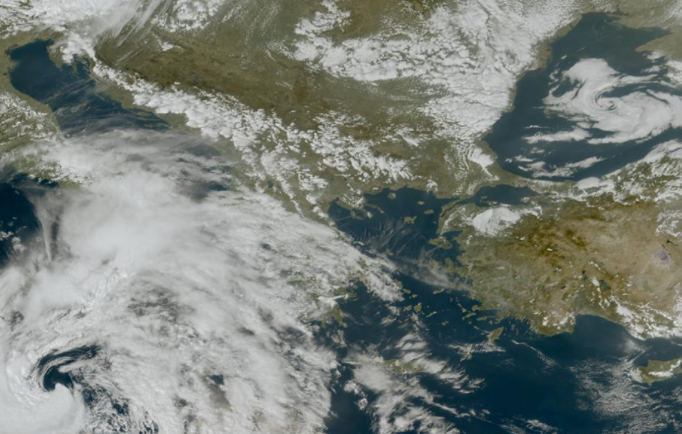 Τελευταία δορυφορική εικόνα νεφοκάλυψης