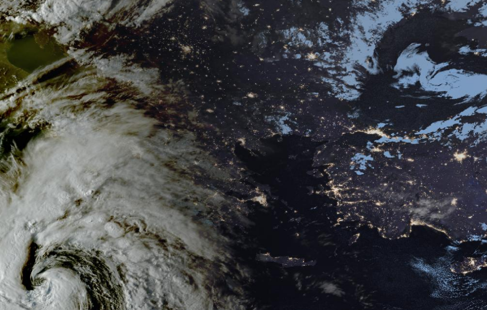 Τελευταία δορυφορική εικόνα νεφοκάλυψης