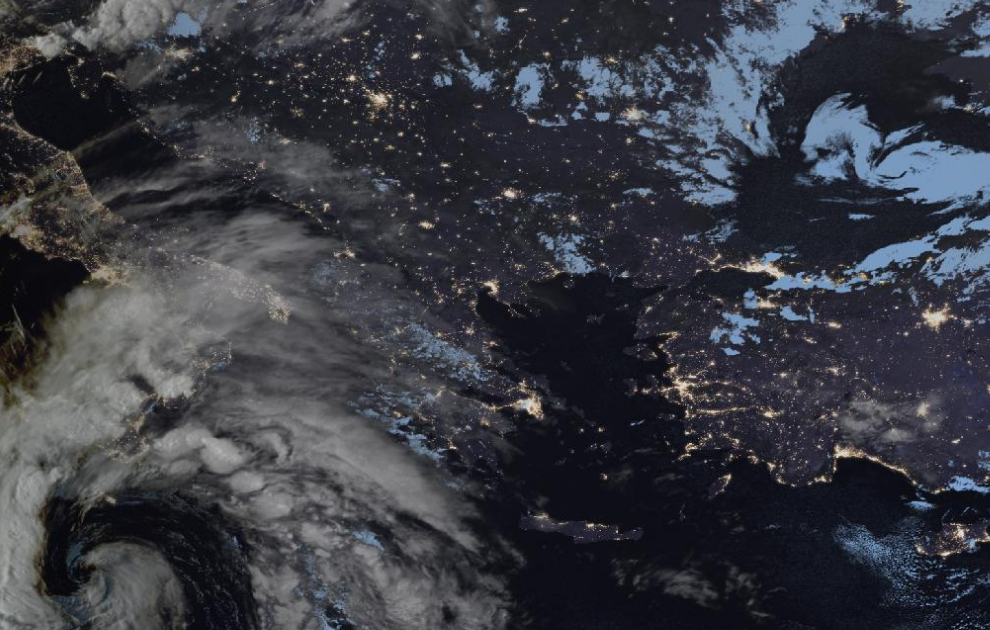 Τελευταία δορυφορική εικόνα νεφοκάλυψης