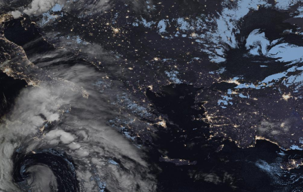 Τελευταία δορυφορική εικόνα νεφοκάλυψης