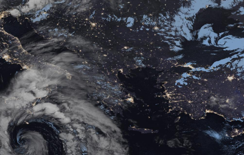 Τελευταία δορυφορική εικόνα νεφοκάλυψης