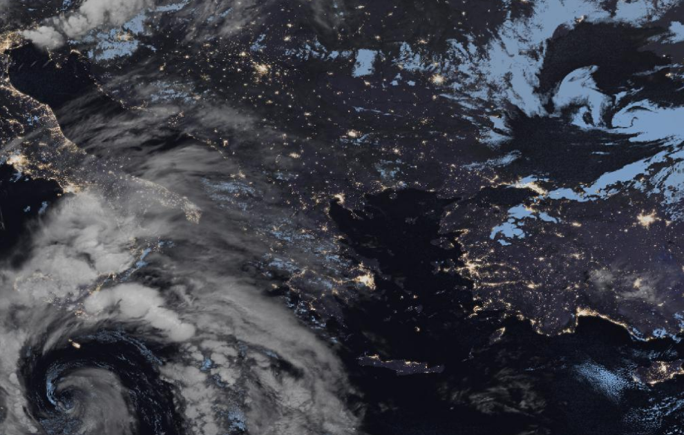 Τελευταία δορυφορική εικόνα νεφοκάλυψης