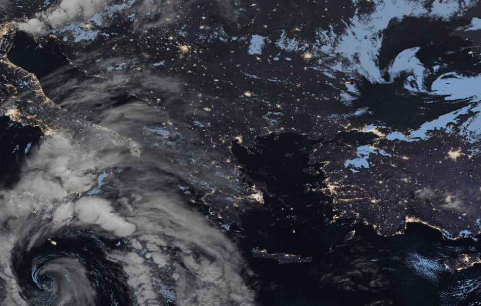 Τελευταία δορυφορική εικόνα νεφοκάλυψης