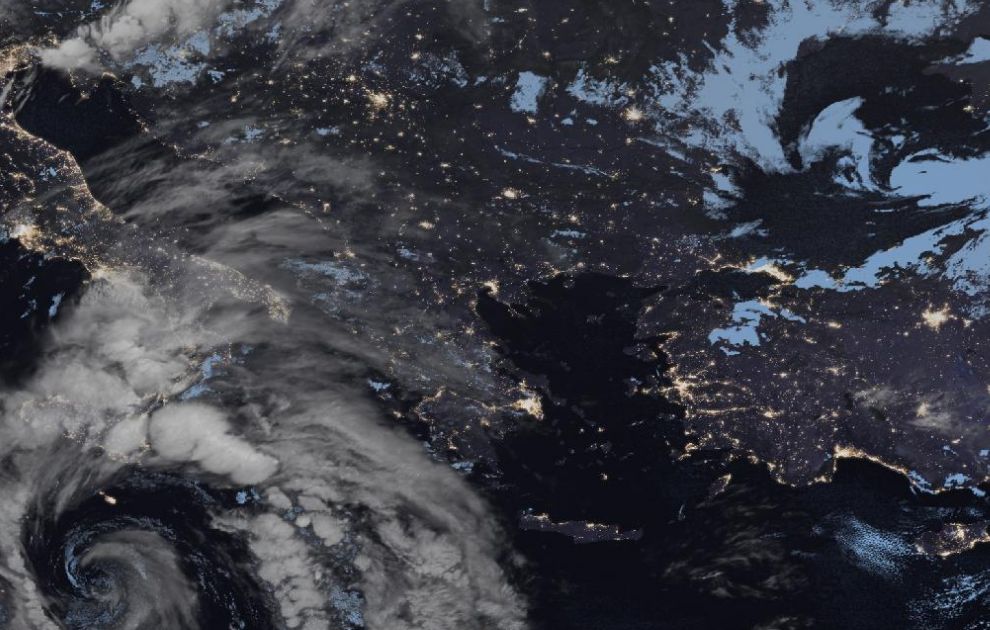 Τελευταία δορυφορική εικόνα νεφοκάλυψης