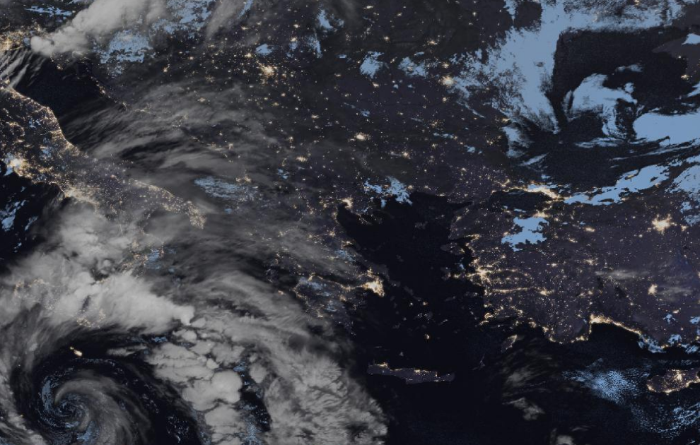 Τελευταία δορυφορική εικόνα νεφοκάλυψης