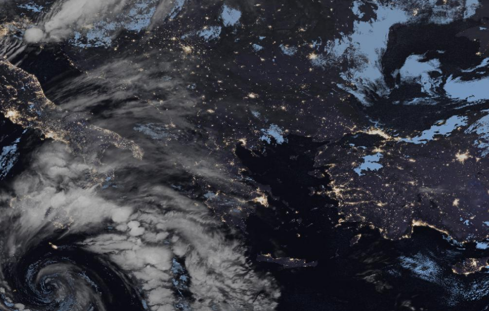 Τελευταία δορυφορική εικόνα νεφοκάλυψης