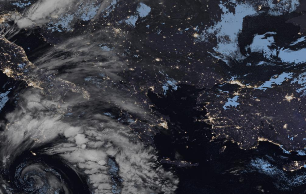 Τελευταία δορυφορική εικόνα νεφοκάλυψης