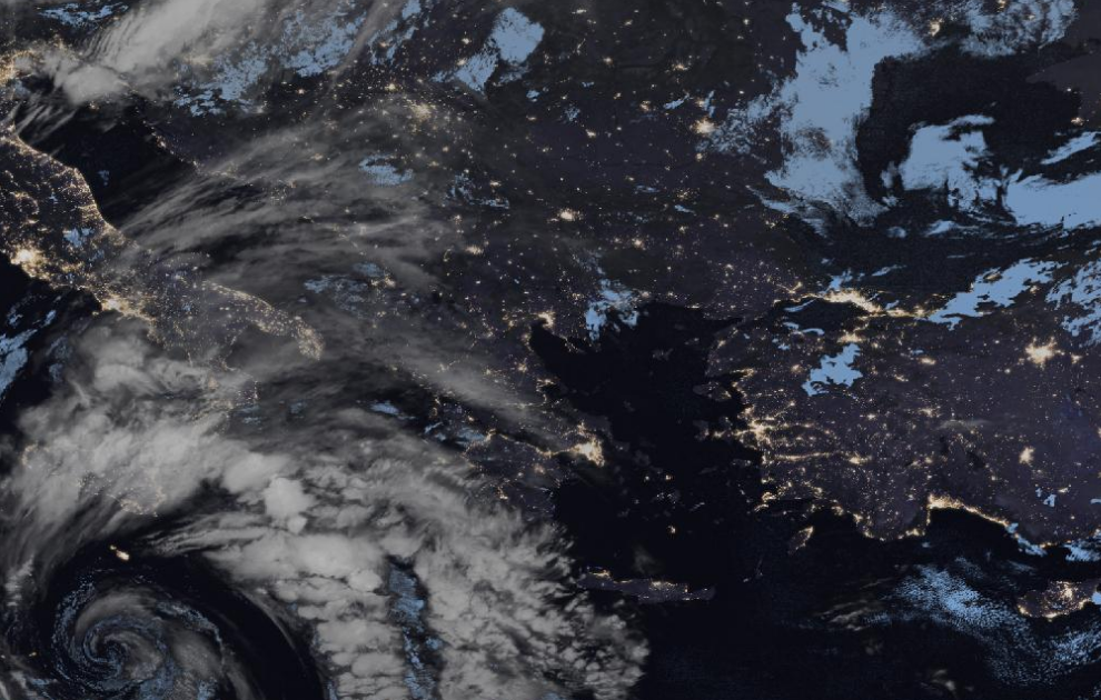 Τελευταία δορυφορική εικόνα νεφοκάλυψης