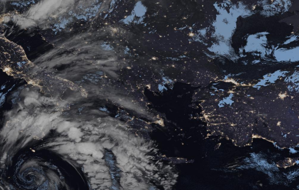 Τελευταία δορυφορική εικόνα νεφοκάλυψης