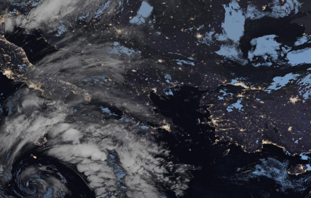 Τελευταία δορυφορική εικόνα νεφοκάλυψης