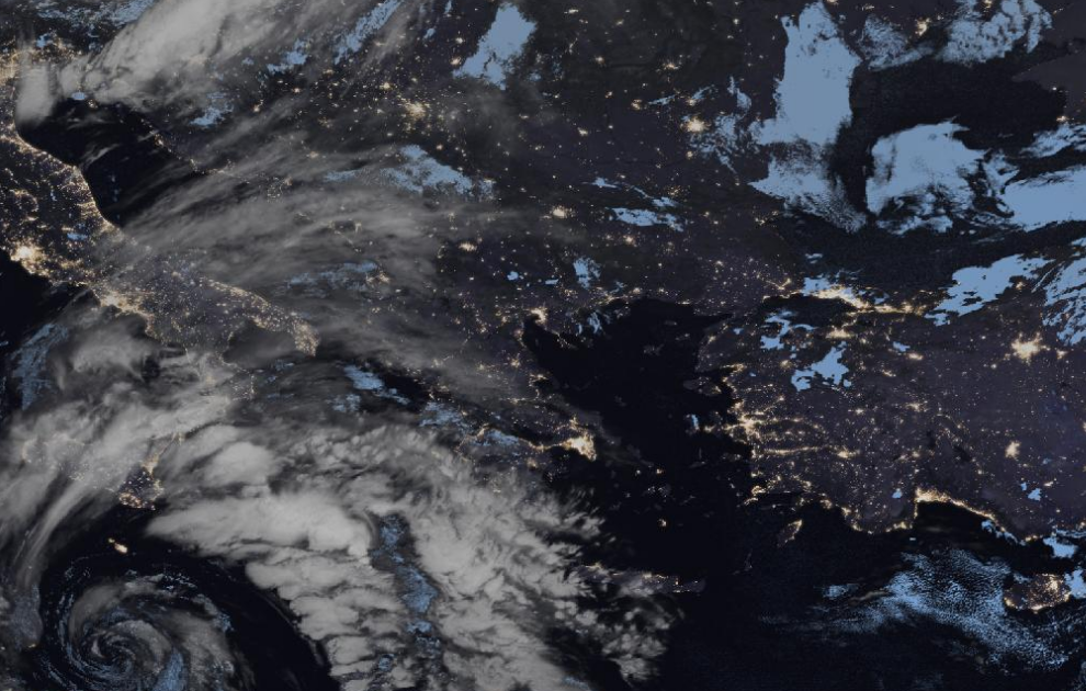 Τελευταία δορυφορική εικόνα νεφοκάλυψης