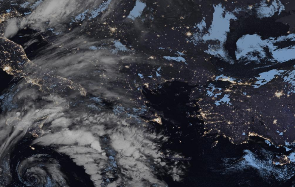 Τελευταία δορυφορική εικόνα νεφοκάλυψης