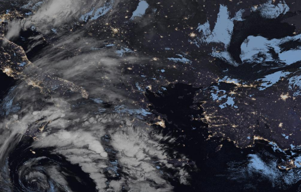 Τελευταία δορυφορική εικόνα νεφοκάλυψης