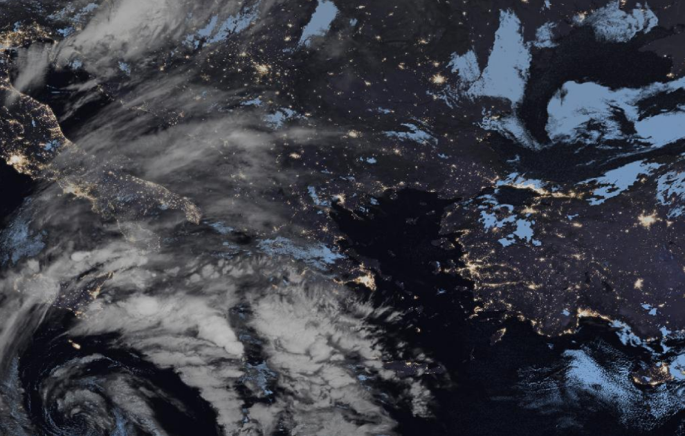 Τελευταία δορυφορική εικόνα νεφοκάλυψης